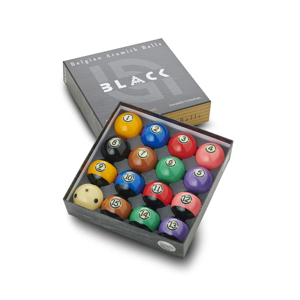 Aramith 2 ¼ inch Tournament ‘Black’ TV Edition American Pool Ball Set Aramith 2 ¼ inch Tournament ‘Black’ TV Edition American Pool Ball Set
