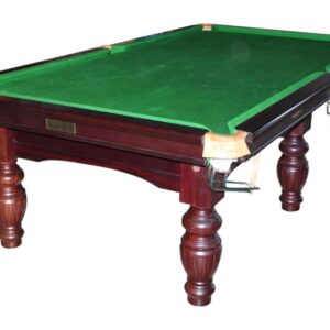 9 ft Used Mahogany Turned Leg Snooker Table by Riley
