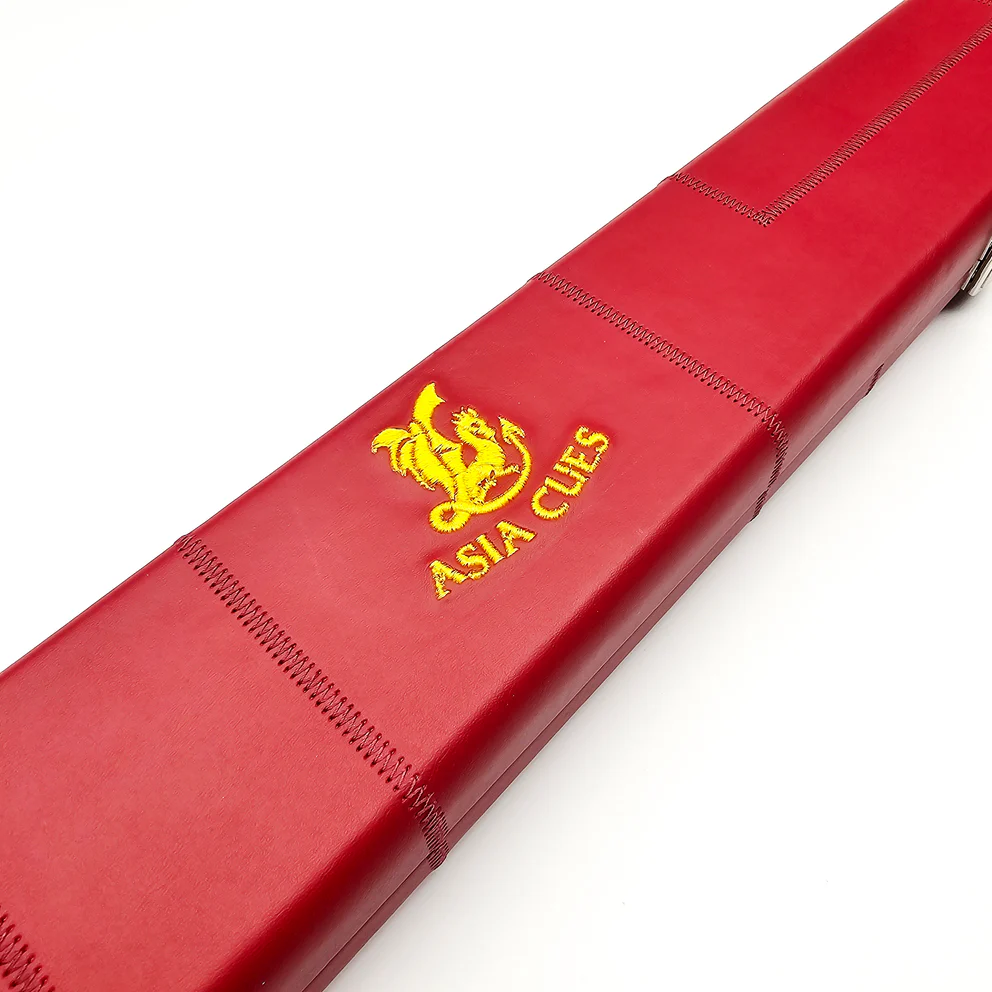 Asia Cues Wide Leather One Piece Cue Case - Wine Patchwork - Image 7