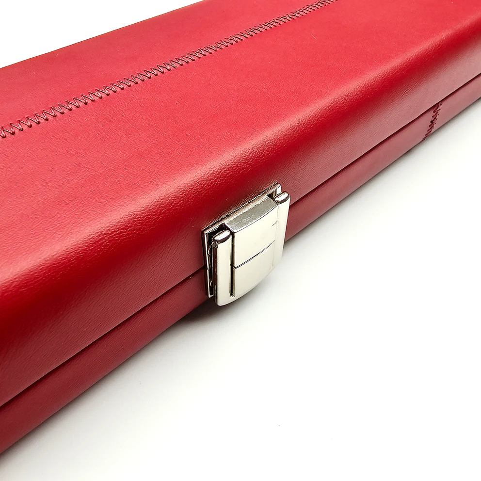 Asia Cues Wide Leather One Piece Cue Case - Wine Patchwork - Image 4