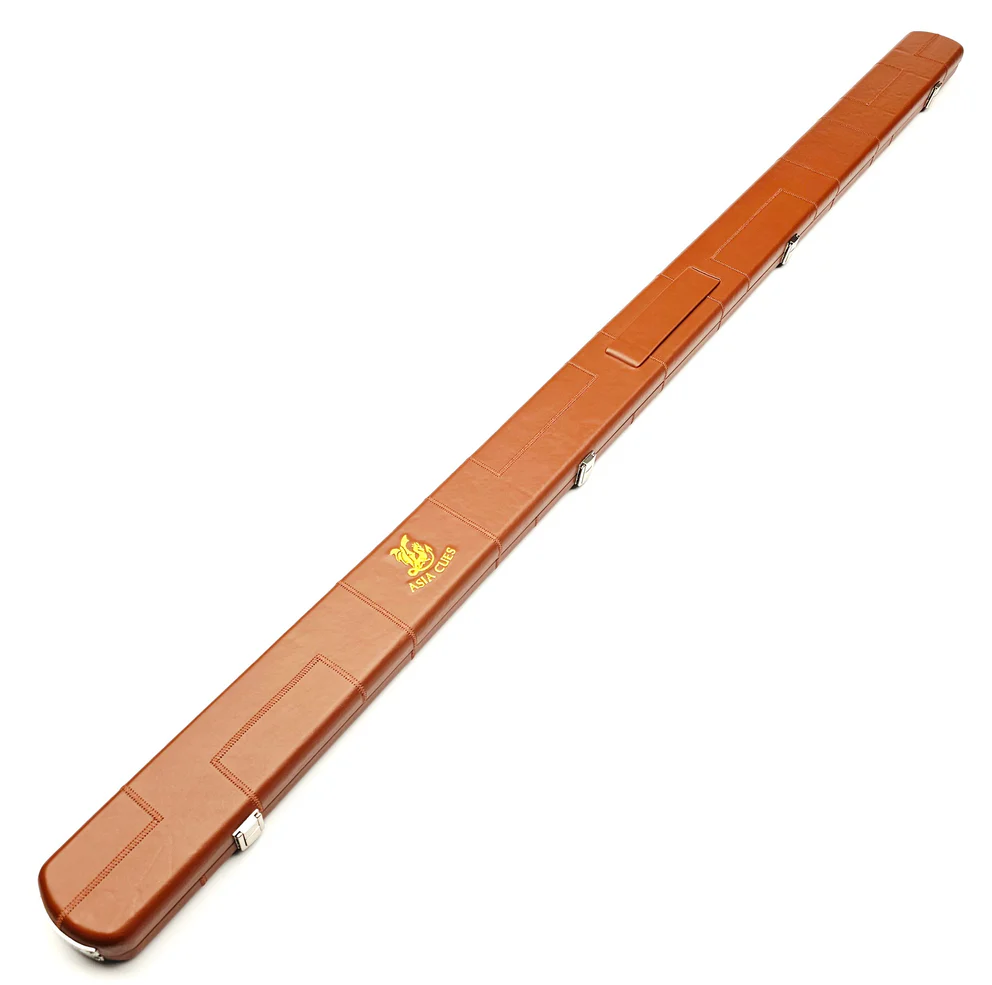 Asia Cues Wide Leather One Piece Cue Case - Tan Patchwork