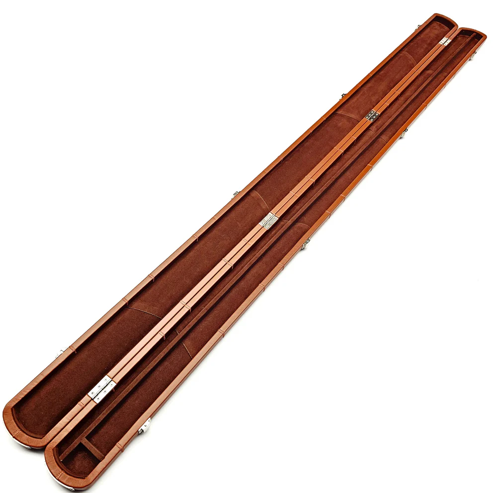 Asia Cues Wide Leather One Piece Cue Case - Tan Patchwork - Image 2
